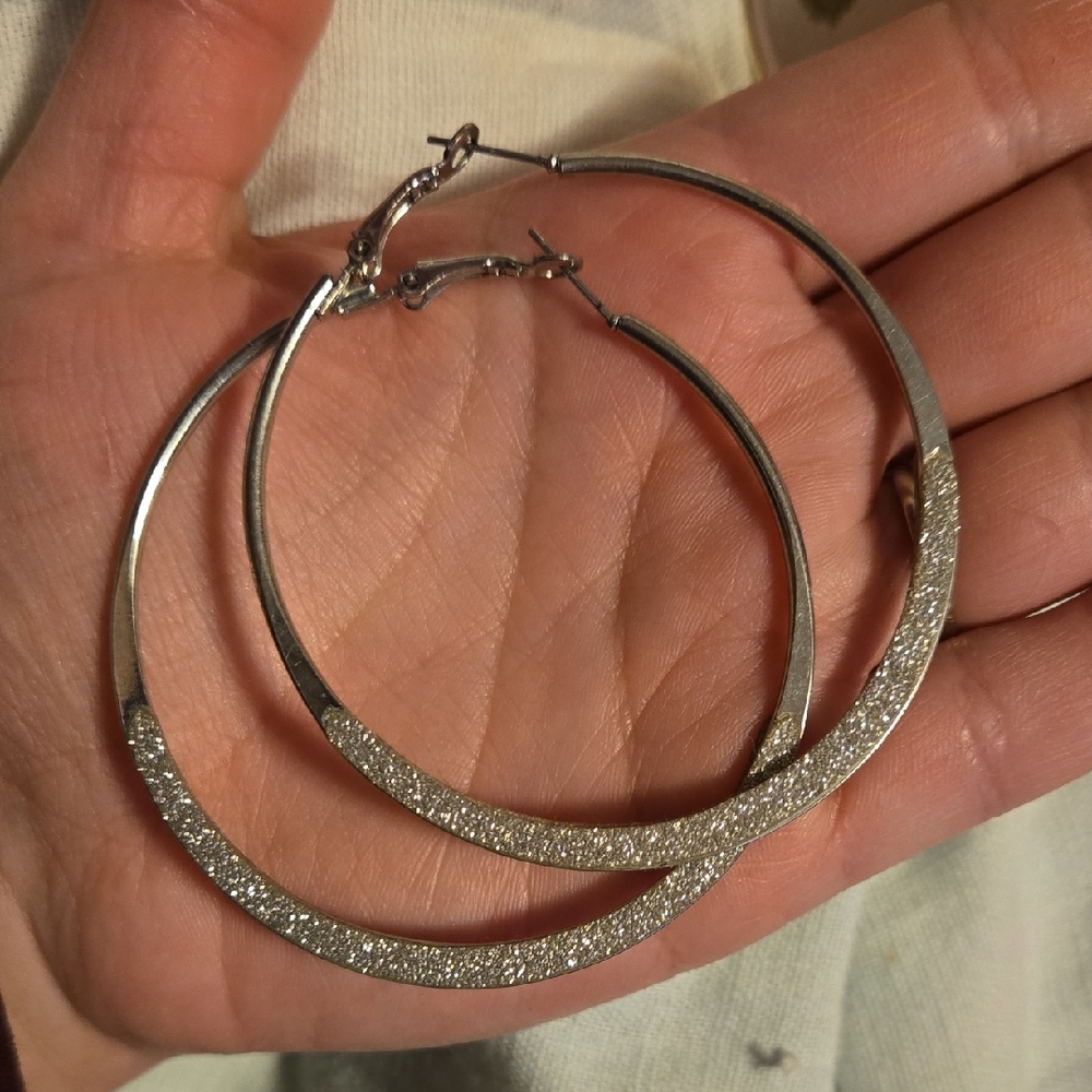 Silver Hoop Earrings